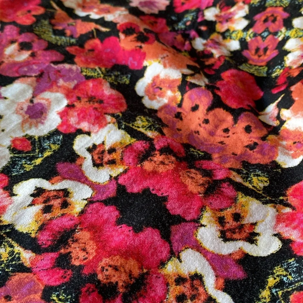 Nicole by Nicole Miller Floral Shorts - Pink and Black - Picture 9 of 14